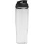 H2O Active® Tempo 700 ml sportfles met flipcapdeksel - Transparant/Zwart