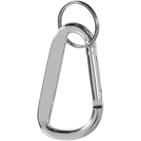 Timor RCS recycled aluminium carabiner keychain - Silver