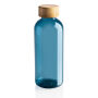 GRS recycled PET fles met bamboe dop, blauw