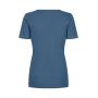 Interlock T-shirt | v-hals | dames - Indigo, 3XL