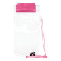 Transparant spatwaterdicht telefoontasje SMART SPLASH magenta