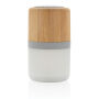 Draadloze bamboe 3W speaker met sfeerlicht, wit