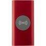Juice type-C draadloze powerbank van 8000 mAh van gerecycled aluminium - Rood