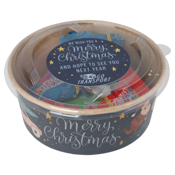 Kerst-bowl met luxe chocolade biologisch afbreekbaar