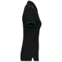 Contrasterende damespolo Day To Day korte mouwen Black / Kelly Green XS