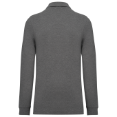 Bio180 piqué herenpolo lange mouwen Grey Heather 4XL
