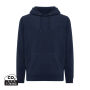 Iqoniq Trivor gerecycled polyester fleece hoodie, donkerblauw (S)