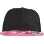 Bronx Glitter Flat Peak Snapback Cap black/pink one size