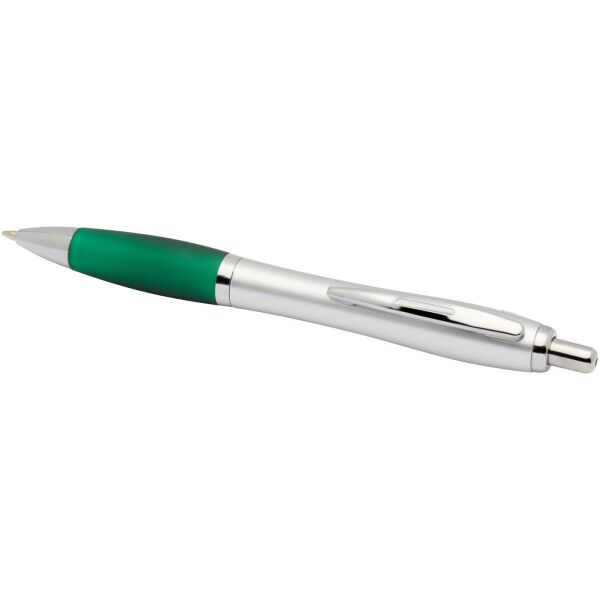 Nash RCS balpen van gerecycled plastic met zilveren behuizing en gekleurde grip (zwarte inkt) - Groen Nash RCS balpen van gerecycled plastic met zilveren behuizing en gekleurde grip (zwarte inkt) - Groen