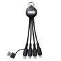 6-in-1 oplaadkabel met licht REEVES-PUHALANI II - zwart, wit