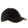 Orlando - 6 panel cap Black / Yellow / Red One Size Orlando - 6 panel cap Black / Yellow / Red One Size