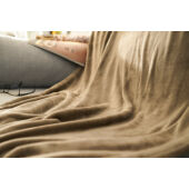 Flanellen fleece (280 gr/m²) deken Sean grijs