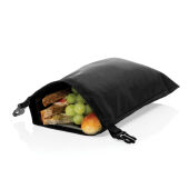 Snackstrap AWARE™ RPET opvouwbare lunchzak 30x20CM, zwart