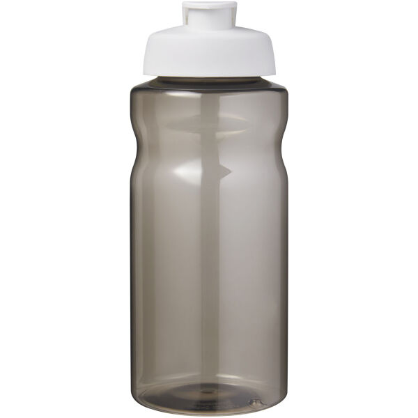 H2O Active® Eco Big Base 1 l drinkfles met klapdeksel - Charcoal/Wit