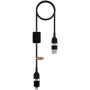 SCX.design C32 60 W switch oplaadkabel met oplichtend logo - Zwart
