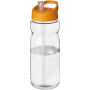 H2O Active® Base 650 ml bidon met fliptuitdeksel - Transparant/Oranje