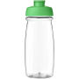 H2O Active® Pulse 600 ml sportfles met flipcapdeksel - Transparant/Groen