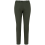 Ecologische enkellange chinobroek dames Organic Khaki 46 FR