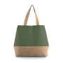 Shopper van jute- & katoencanvas Dusty Light Green / Natural One Size