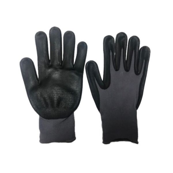 Ademende nylon handschoenen met microfoam nitril coating