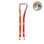 Polyester lanyard met 2 clips en pantone matched zeefdruk Polyester lanyard met 2 clips en pantone matched zeefdruk