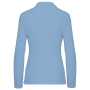 Damespolo lange mouwen Sky Blue 3XL
