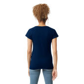 Gildan T-shirt V-Neck SoftStyle SS for her 32 Navy-S