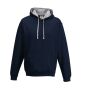 VARSITY HOODIE, NEW FRENCH NAVY/HEATHER GREY, 4XL, JUST HOODS