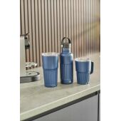 Gerecyclede roestvrijstalen dubbelwandige drinkmok (500 ml) Kael zwart