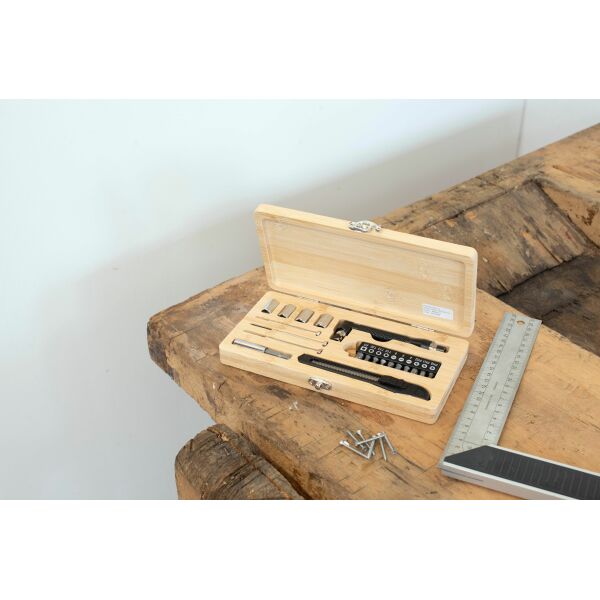 Bamboe gereedschapsset Elmar bruin Bamboe gereedschapsset Elmar bruin