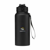 AquaSteel XL Wide RCS Recycled Water Bottle 900 ml - zwart
