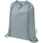 Oregon Blend 140 g/m² GRS recycled drawstring bag 5L - Grey