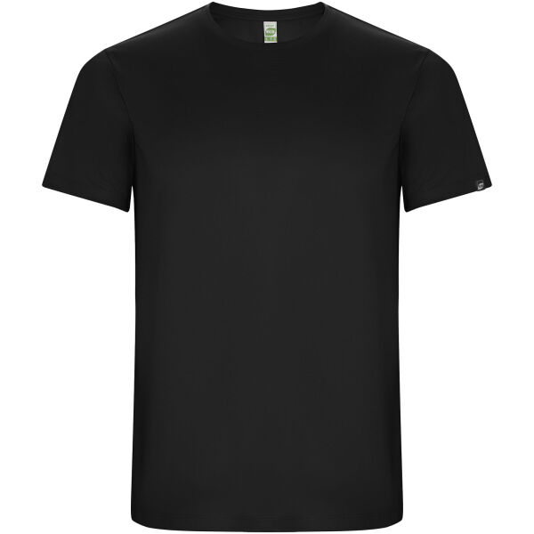 Imola short sleeve men's sports t-shirt - Solid black - M