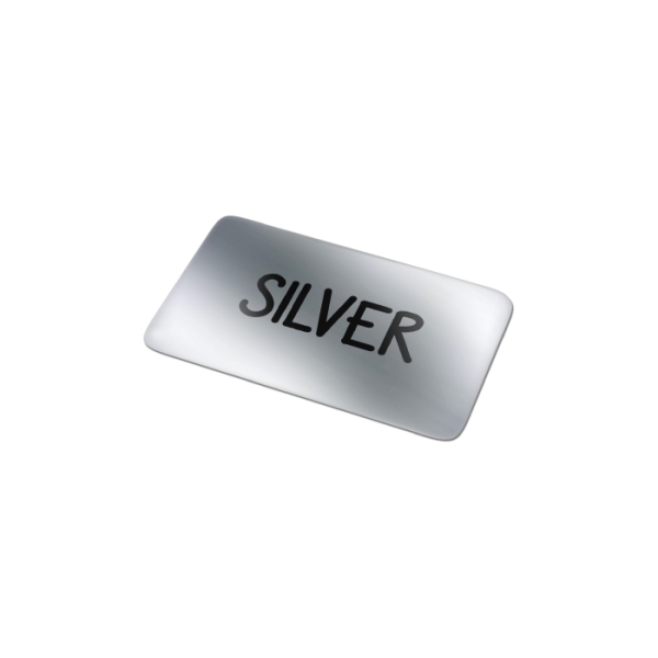 Vinyl Sticker Rechthoek 100x30mm - Zilver