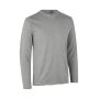 Interlock T-shirt | lange mouw - Grijs gemêleerd, 3XL