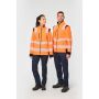 Gerecycled softshelljack met afneembare mouwen Hi Viz Orange / Navy XS