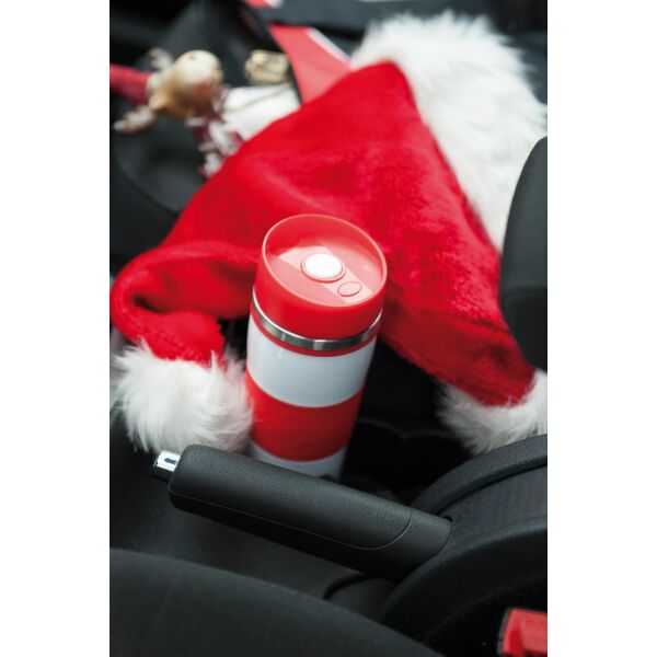 ARABICA - Dubbelwandige isoleerbeker rood, wit ARABICA - Dubbelwandige isoleerbeker rood, wit