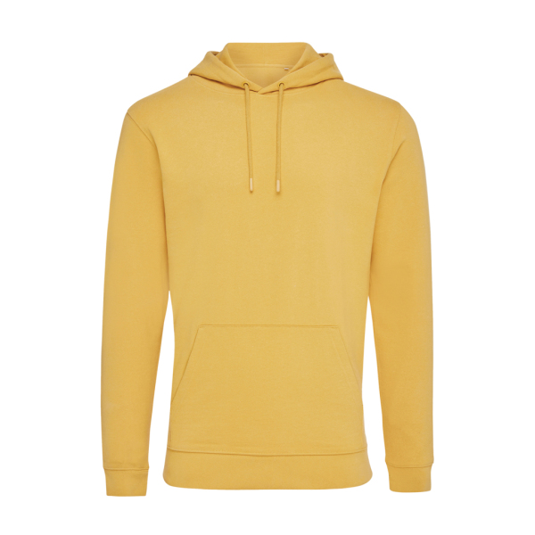 Iqoniq Jasper gerecycled katoen hoodie, ochre yellow (L)