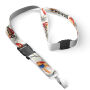Afneembare polyester keycord met gesublimeerde satijnen overlay