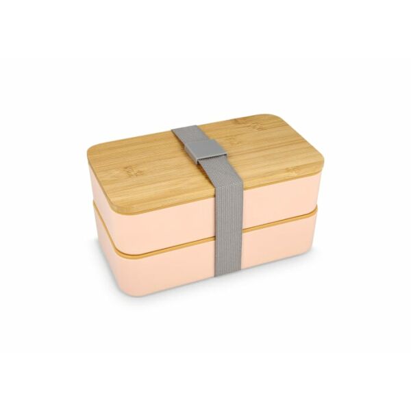 Lunchbox Bento R-PP & Bamboe - Pastel rose Lunchbox Bento R-PP & Bamboe - Pastel rose