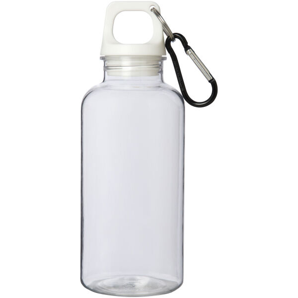 Oregon 400 ml RCS certified recycled plastic water bottle with carabiner - White