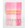 Fluffy Check Scarf - Pink Check - One Size Fluffy Check Scarf - Pink Check - One Size