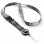 Afneembare polyester sublimatie badge‑reel keycord Afneembare polyester sublimatie badge‑reel keycord