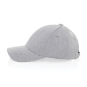Milo AWARE™ recycled heather 6 paneel cap 200gr, grijs