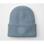 DEEP CUFFED TONAL PATCH BEANIE, DUSTY BLUE, One size, BEECHFIELD