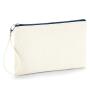 CANVAS WRISTLET POUCH, NATURAL/NAVY, One size, WESTFORD MILL