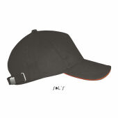 LONG BEACH - LONG BEACH VIJFPANELENPET - M - Dark Grey / Orange