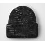 CHUNKY KNITTED PATCH BEANIE, MIDNIGHT HAZE, One size, BEECHFIELD