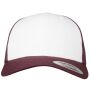 RETRO TRUCKER COLORED FRONT, MAROON / WHITE / MAROON, One size, FLEXFIT