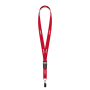 Afneembare polyester lanyard in Pantone-kleur met zeefdruk en bulldogclip Afneembare polyester lanyard in Pantone-kleur met zeefdruk en bulldogclip